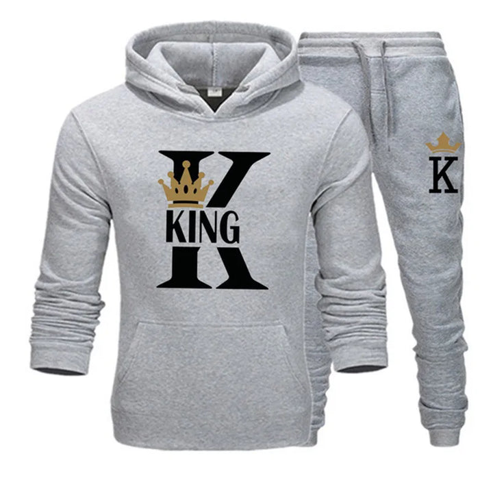 Nouvel ensemble de pulls pour hommes et femmes d'automne et d'hiver KING QUEEN