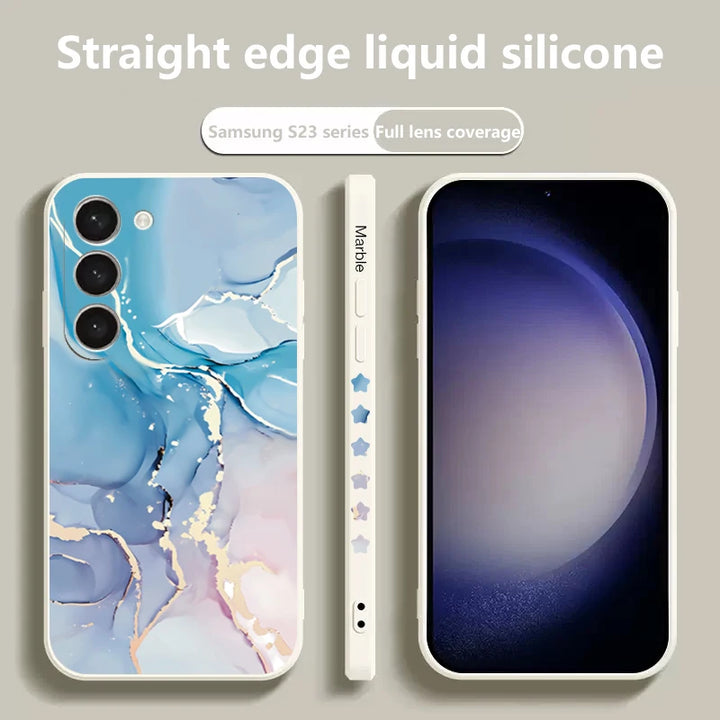 Fashion Colorful Marble Phone Case for Samsung Galaxy S24 S25 Ultra S22 Plus S23 FE A16 5G A15 A35 A55 A34 A54 A33 A53 A52 Cover