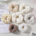 7 Pcs/Set Women Hair Scrunchies Set Plush Solid Hair Band for Girls Hair Accessories