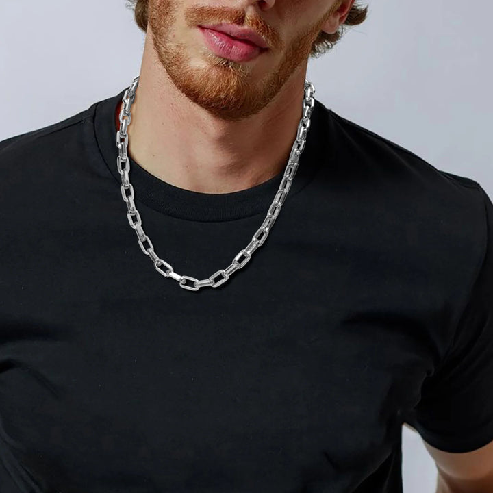 Chunky Rectangle Chain Necklaces for Men