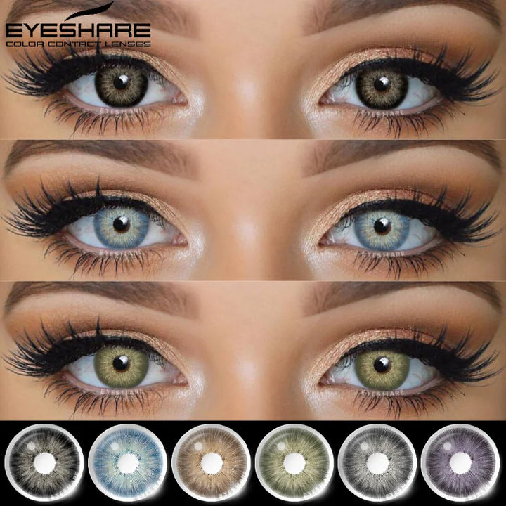 1 Pair Color Contact Lenses For Eyes Pattaya Natural Yearly Use Lenses Blue Multicolored Contact Lens Beauty Pupils