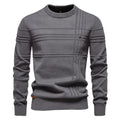 Pull pour homme de haute qualité, couleur unie, col rond, chaud, mode masculine, tricot décontracté, vêtements pour hommes