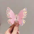 Acetate Butterfly Hair Claw Clip Marble Pattern Hair Clip Women Gradient Hair Crab Back Of Head Hair Shark Clip Hair Accessories