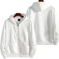 Zipper Hoodies Women/Men Fashion Long Sleeve Hooded Sweatshirt Casual Sportwear Solid Clothes