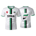 T-shirts de football syrien T-shirts de sport pour hommes Drapeau syrien Hauts surdimensionnés de rue