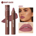 Beauty Glazed Matte Lipstick Pencil Waterproof Long Lasting Lip Balm 12 Colors Velvet Lip Liner Pen Lips Makeup Women Cosmetics