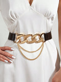 Fashionable removable chain buckle trendy women's belt