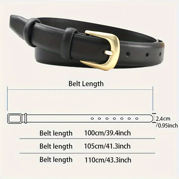 1 pièce ceinture femme mode simple ceinture décorative noire avec ceinture en jean adaptée à un usage quotidien