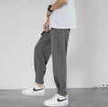 Light mature style autumn and winter new men's wide cut drape straight leg pants