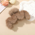 Pince à cheveux en peluche de grande taille de 14 cm pour femmes, pince arrière pour cheveux épais, accessoires mignons pour queue de cheval en peluche