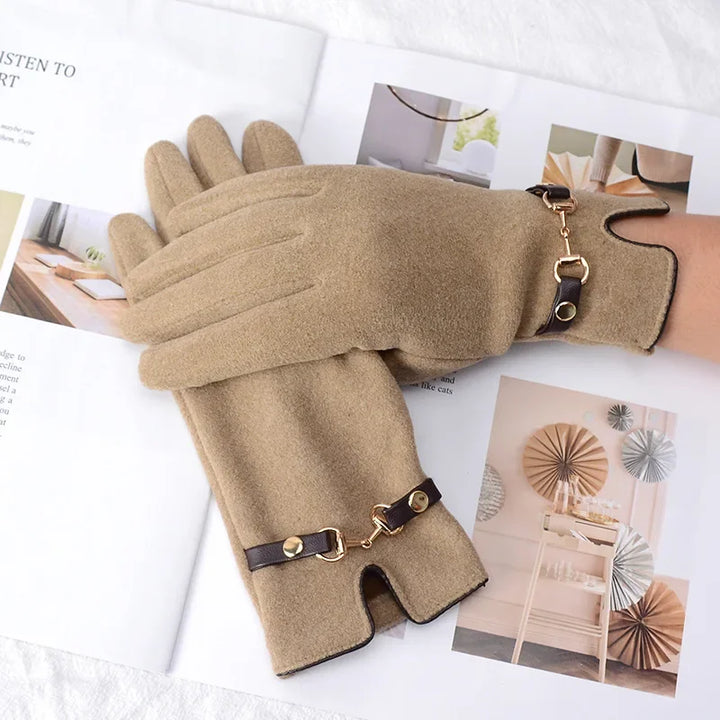 Women Gloves for Women Winter Retro Touch Screen Gloves