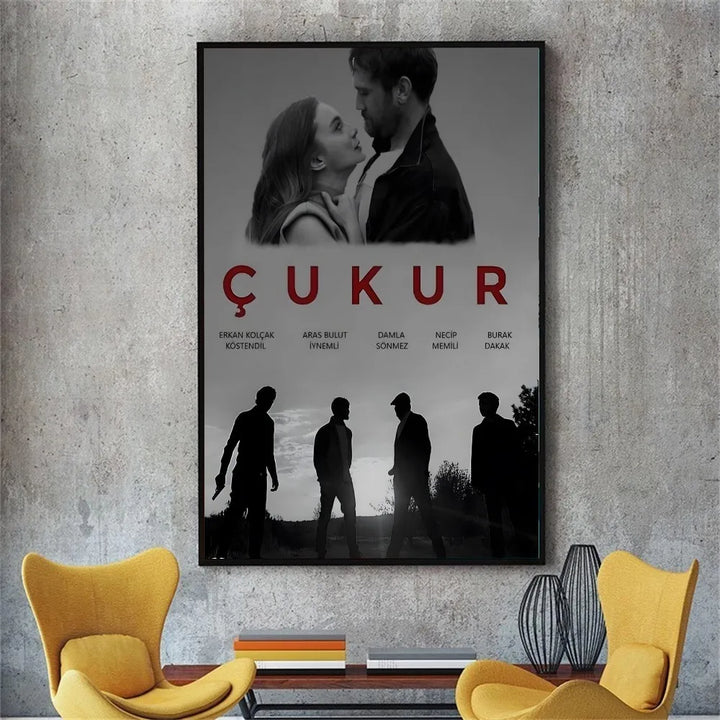 Affiche de la série télévisée turque Cukur, affiche de bricolage, papier kraft, affiche vintage, art mural, peinture, autocollants d'étude, peinture murale de grande taille