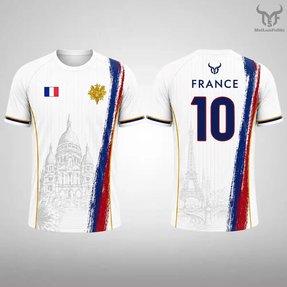 France Flag Soccer T-Shirt 2026 – Quick Dry Sports Tee for Football Fans