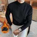 Male High Knitted Pullover Sweater Men Half Turtle Neck Winter Woolen Casual Jumper Clothes