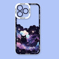 Cartoon Starry Sky Cat Clear Case for Samsung Galaxy S25 S23 S22 Ultra S21 S24 FE A14 A16 A15 A25 A35 A55 A54 A34 A53 A33 Cover