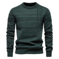 Pull pour homme de haute qualité, couleur unie, col rond, chaud, mode masculine, tricot décontracté, vêtements pour hommes