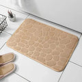 1pc Memory Foam Embossed Velvet Carpet Bathroom