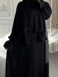 Solid Modest Abaya Muslim Woman