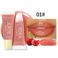 Brillant à lèvres repulpant Nude Brown Huile à lèvres hydratante aux fruits Teinte transparente pour lèvres pulpeuses Tube souple Applicateur de maquillage Soins de beauté