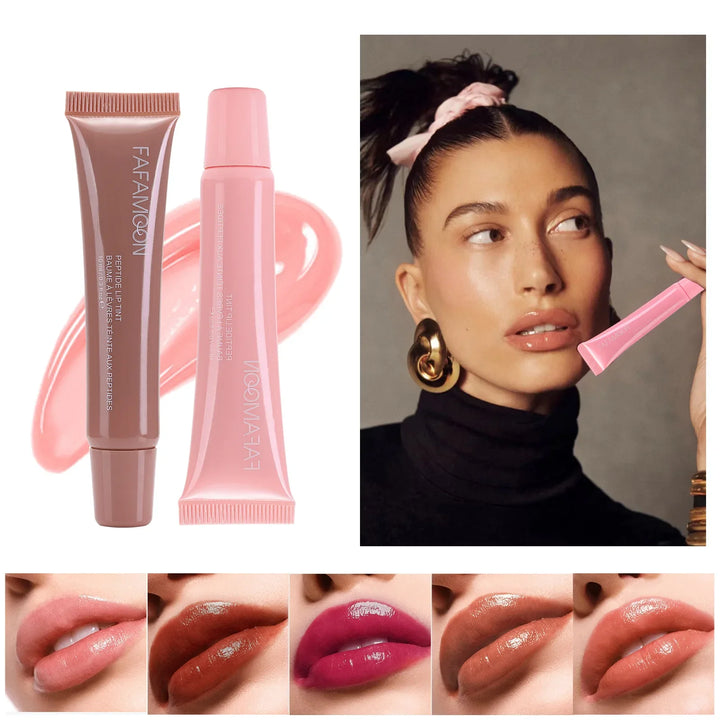 1pcs Soft Tube Mirror Lip Gloss Lip Oil Nude Brown Plumping Lip Gloss Moisturising Transparent Lipgloss Beauty Cosmetics Makeup