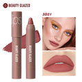 Beauty Glazed Matte Lipstick Pencil Waterproof Long Lasting Lip Balm 12 Colors Velvet Lip Liner Pen Lips Makeup Women Cosmetics