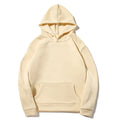 Hoodies For Men Casual Hooded Sweatshirt Men's Simple Tops Solid Color Thick Clothings Male