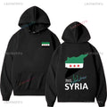 Free Syria Grpahic Sweatshirt for Men Clothes Syria Flag Long Sleeved Street Casual Hoodie Pullovers