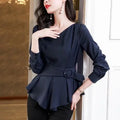 Spring Autumn New Solid Color Blouse Women