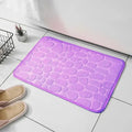 1 tapis de salle de bain en velours gaufré en mousse à mémoire de forme