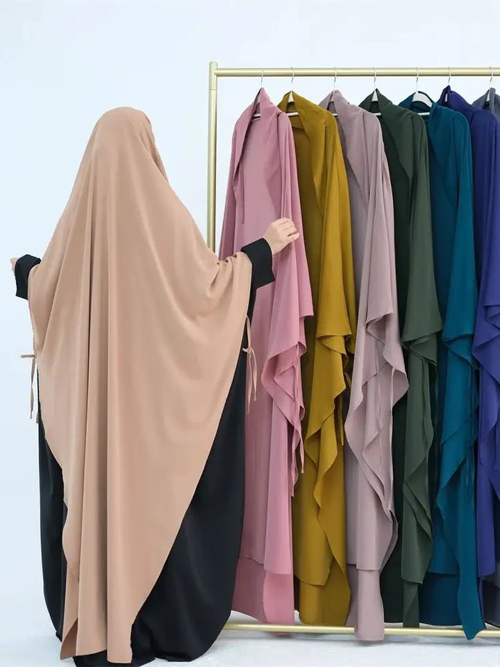 Khimar Abaya Islam musulman Maxi Hijab robe Nida vêtements de prière pour les femmes Jilbab