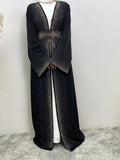 Black Ramadan Open Kimono Abaya