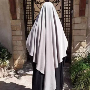 Ramadan Long Khimar avec Voile Femmes Hijab Hauts Sans Manches Vêtement de Prière Musulman Abaya Niqab Foulard Jilbab Vêtements Islamiques