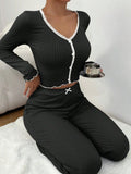 Pajamas Set for Women Long Sleeves Shirt