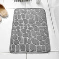 1 tapis de salle de bain en velours gaufré en mousse à mémoire de forme