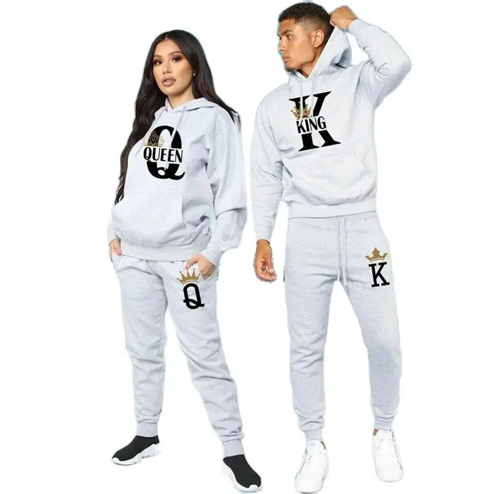 New Autumn and Winter Men's and Women's Sweater Set KING QUEEN