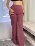 Pantalon taille haute pour femme