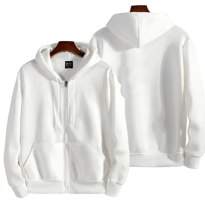 Zipper Hoodies Women/Men Fashion Long Sleeve Hooded Sweatshirt Casual Sportwear Solid Clothes