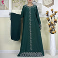 Women Dashiki Dress Chiffon Abaya Long