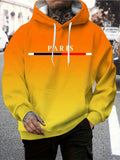 Men's Color-blocked Leopard Print Hoodie