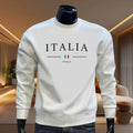 Pull imprimé mode Italie pour hommes T-shirt doux à manches longues pour hommes Sweat à capuche décontracté à col rond pour le sport au quotidien