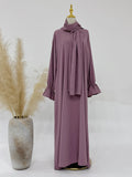 Solid Modest Abaya Muslim Woman