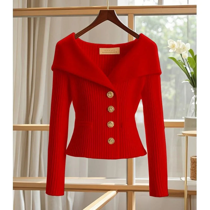 Women Cardigan Sweater High Quality High-end chic Long Sleeve Knitwear Autumn Winter Female Clothes Sweater Jacket