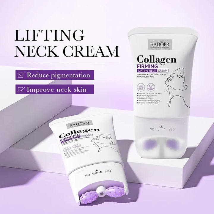 Shaping Swan Neck Firming Cream Double -roller Massage Neck Cream Anti Wrinkle Whiten Skin Beauty Neck Cream Skin Care Products