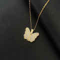 Collier papillon à la mode avec pendentif pour femme, chaîne de clavicule en acier titane