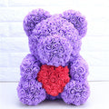 Creative Christmas Rose Doll Holding-Heart Bear