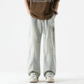 Fashion Men Loose Drawstring Straight-leg Pants