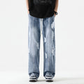 Fashion Men Loose Drawstring Straight-leg Pants