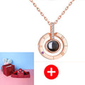 Coffret cadeau de bijoux en métal rose pour la Saint-Valentin, collier pour mariage, petite amie, cadeaux