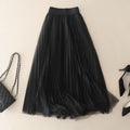 Pleated Mesh Skirt Skirt