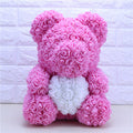 Creative Christmas Rose Doll Holding-Heart Bear